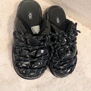UGG Black Quilted Slip-On Footwear